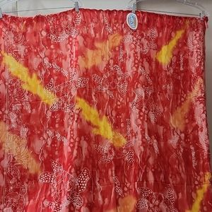 New! Barbados Printes Turtle Tie Dye Scarf w/ Tassels Fringes
